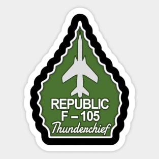 F-105 Thunderchief Arrowhead (Green) Sticker